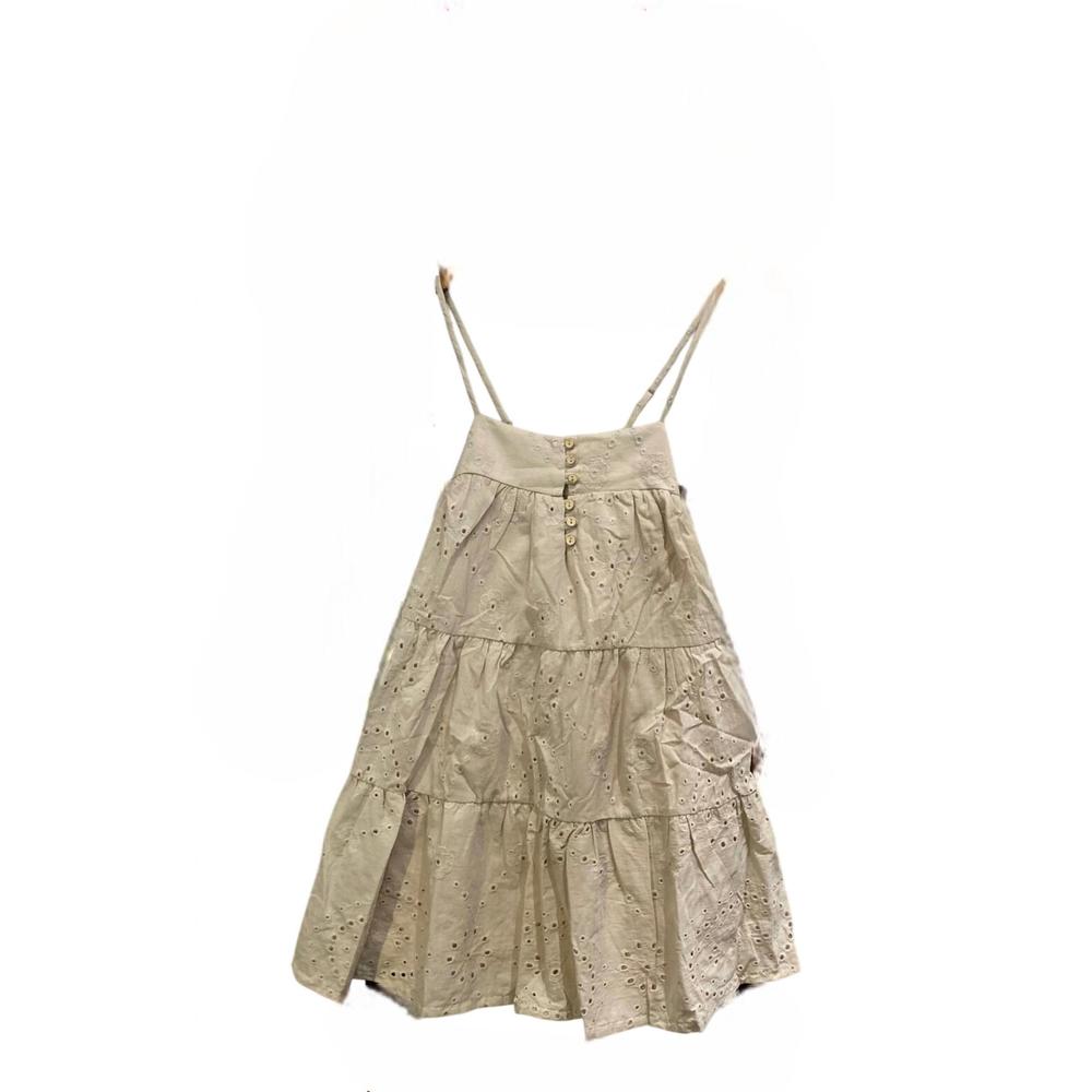 NEW LOVE DAISY girl's eyelet trapeze dress in ivory